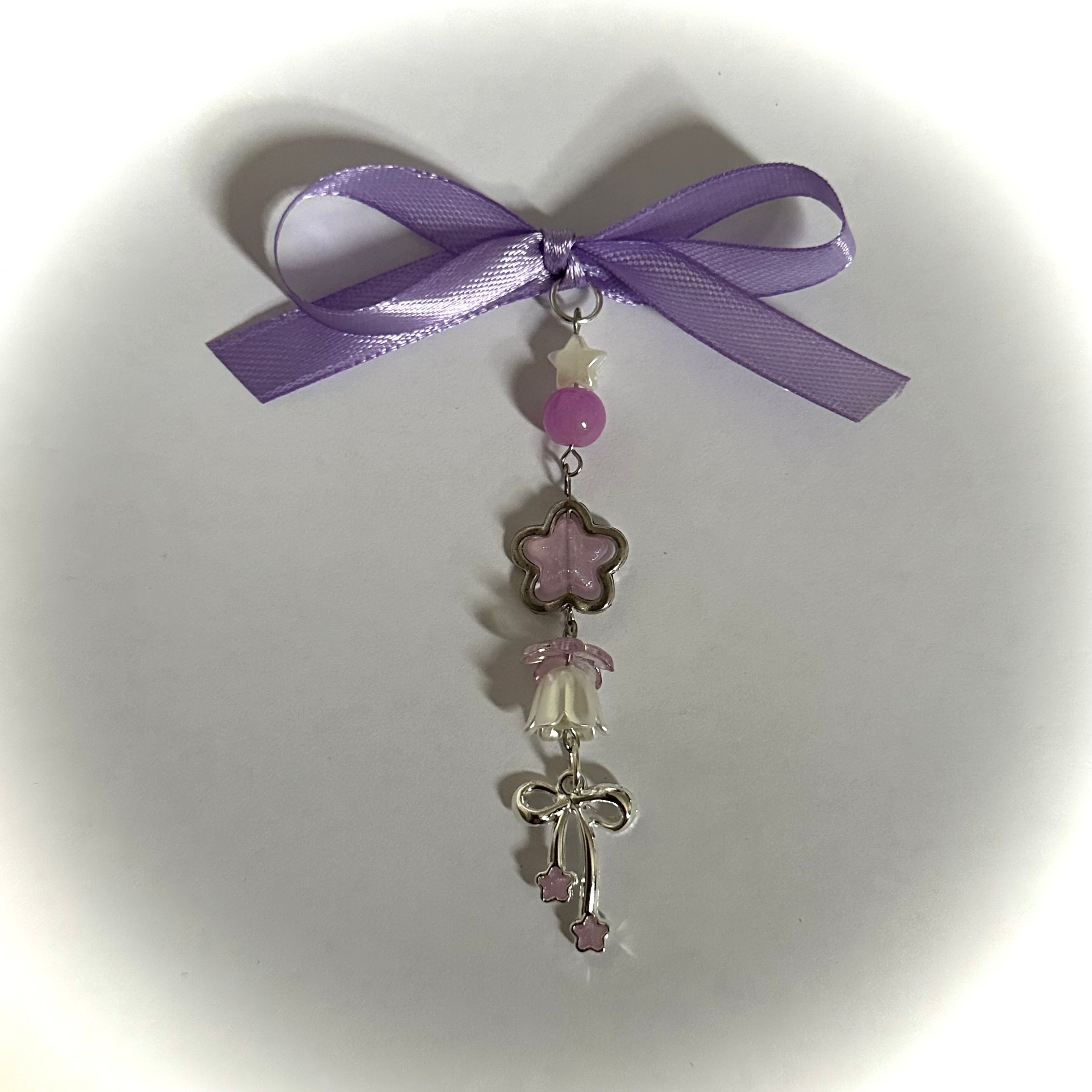 Purple angel bow charm 🪽