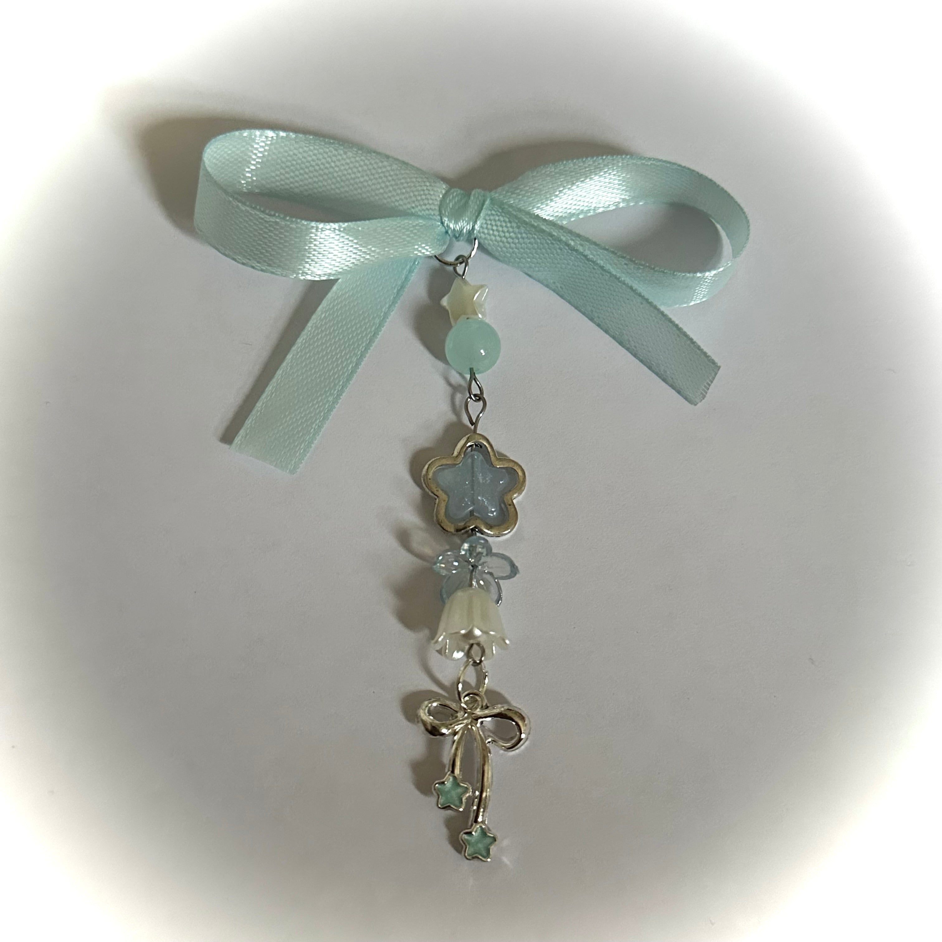 Blue angel bow charm 🪽