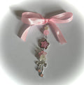 Pink angel bow charm 🪽