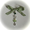 Green plaid bow charm 💚